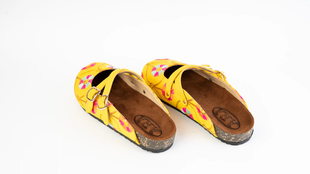 Mary slipper-Yellow Floral