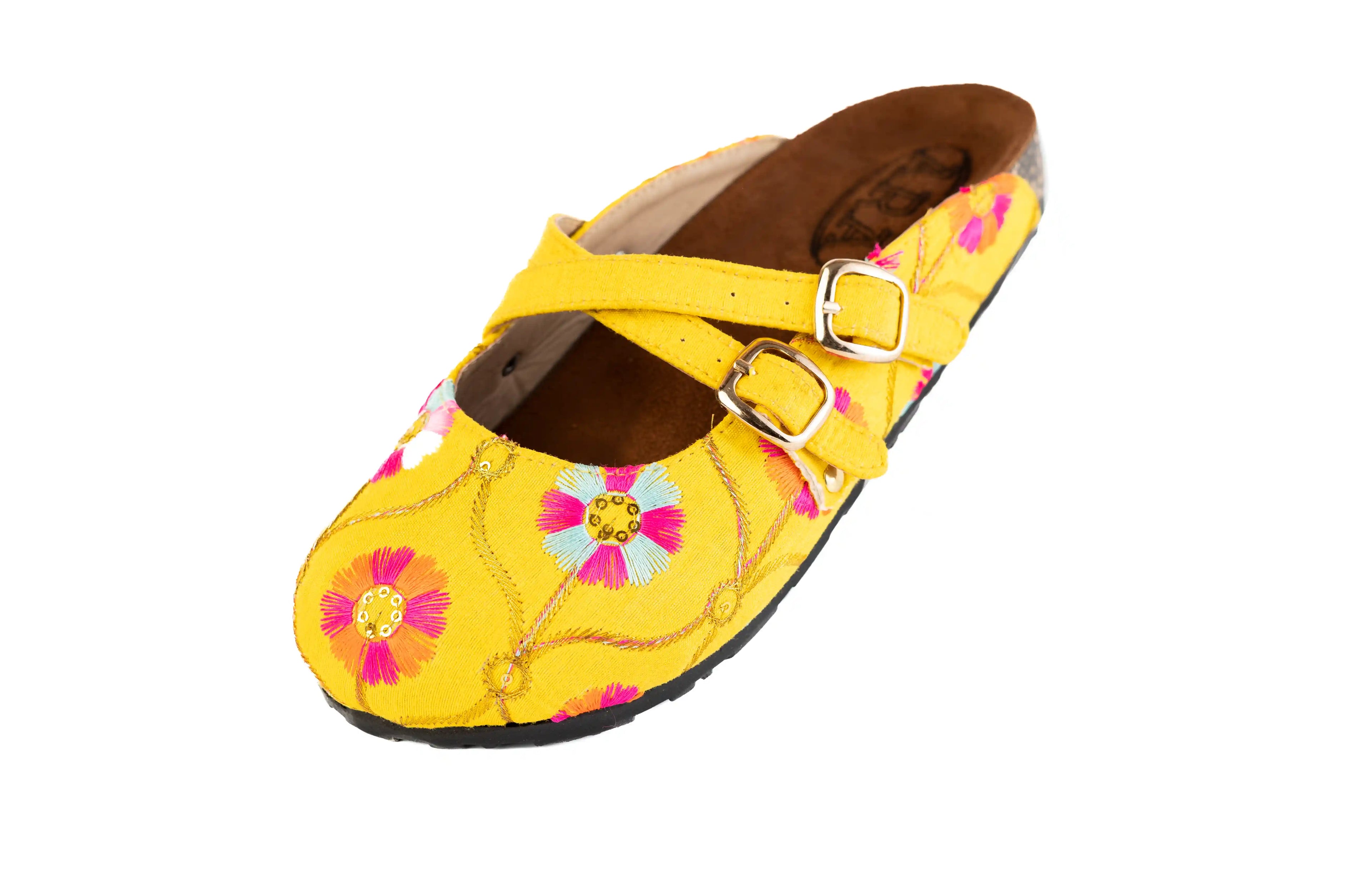 Mary slipper-Yellow Floral
