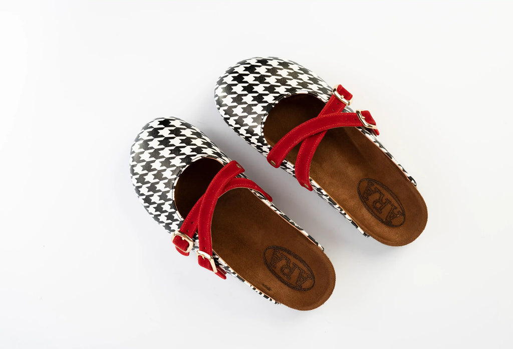 Mary slippers-Red Check