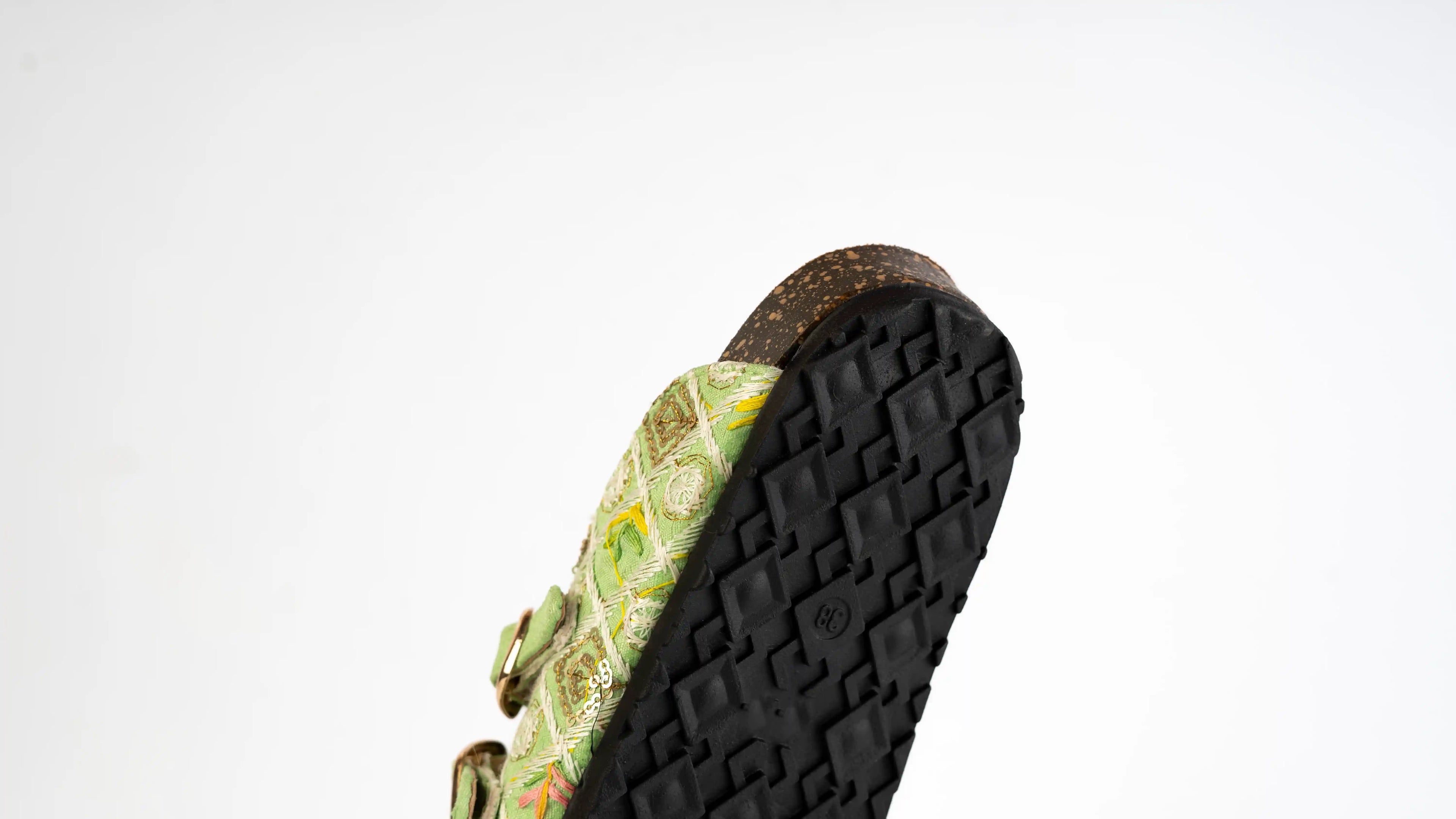 Mary slipper-Mint Lattice