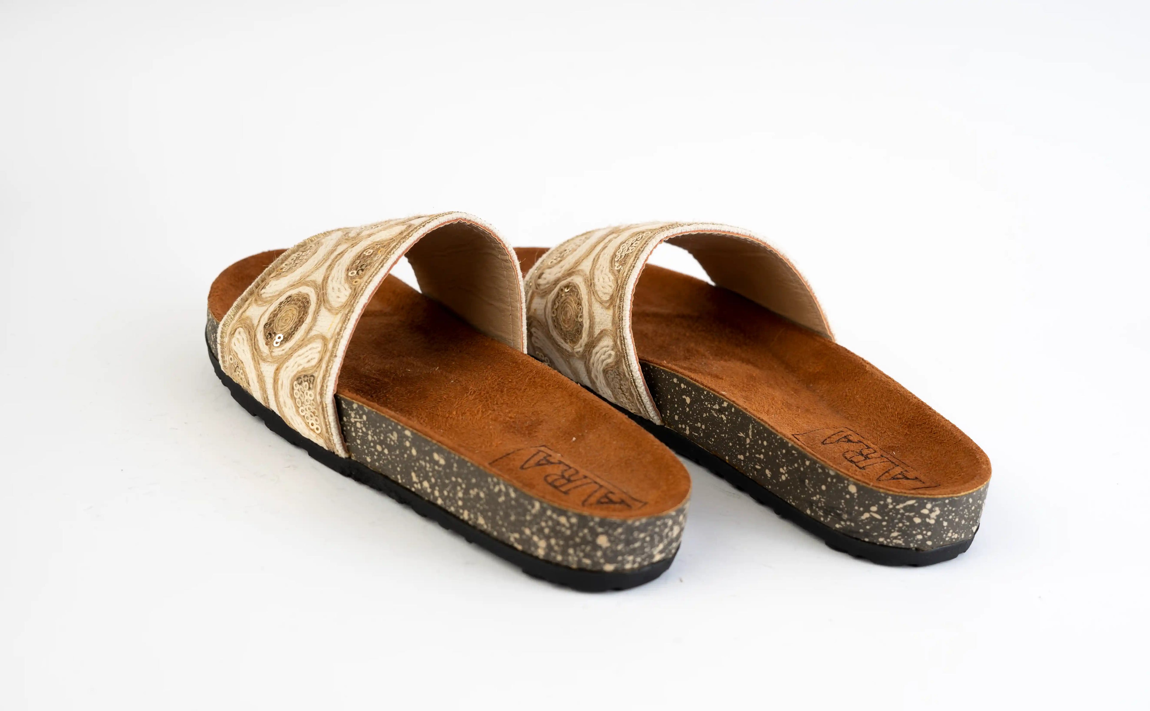 Slipper-Champagne Swirl