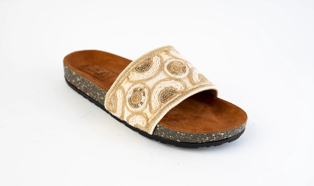 Slipper-Champagne Swirl