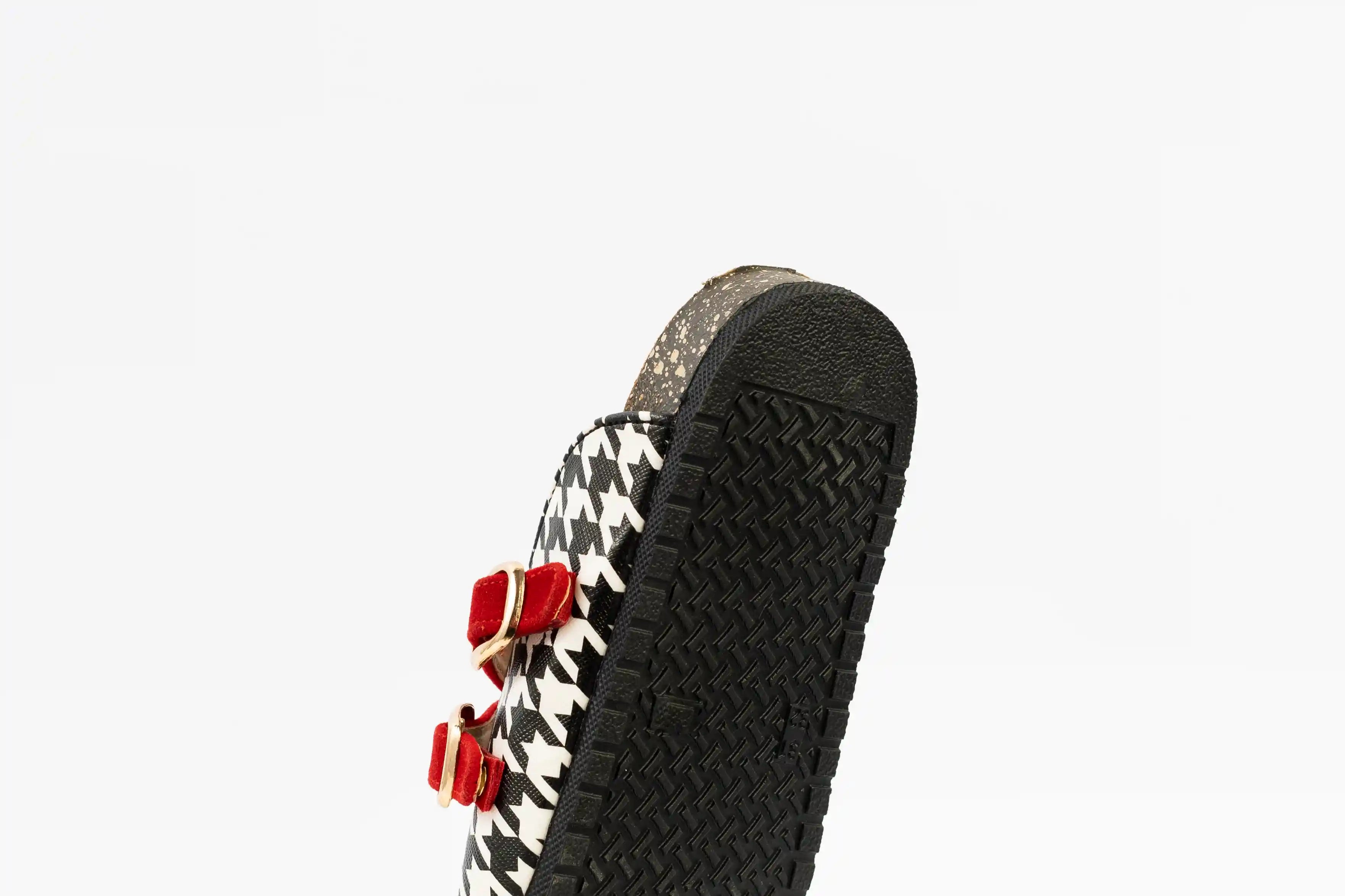 Kids Mary Slippers-Red Check