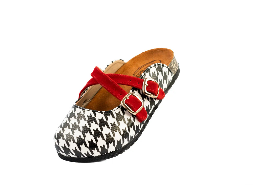 Kids Mary Slippers-Red Check