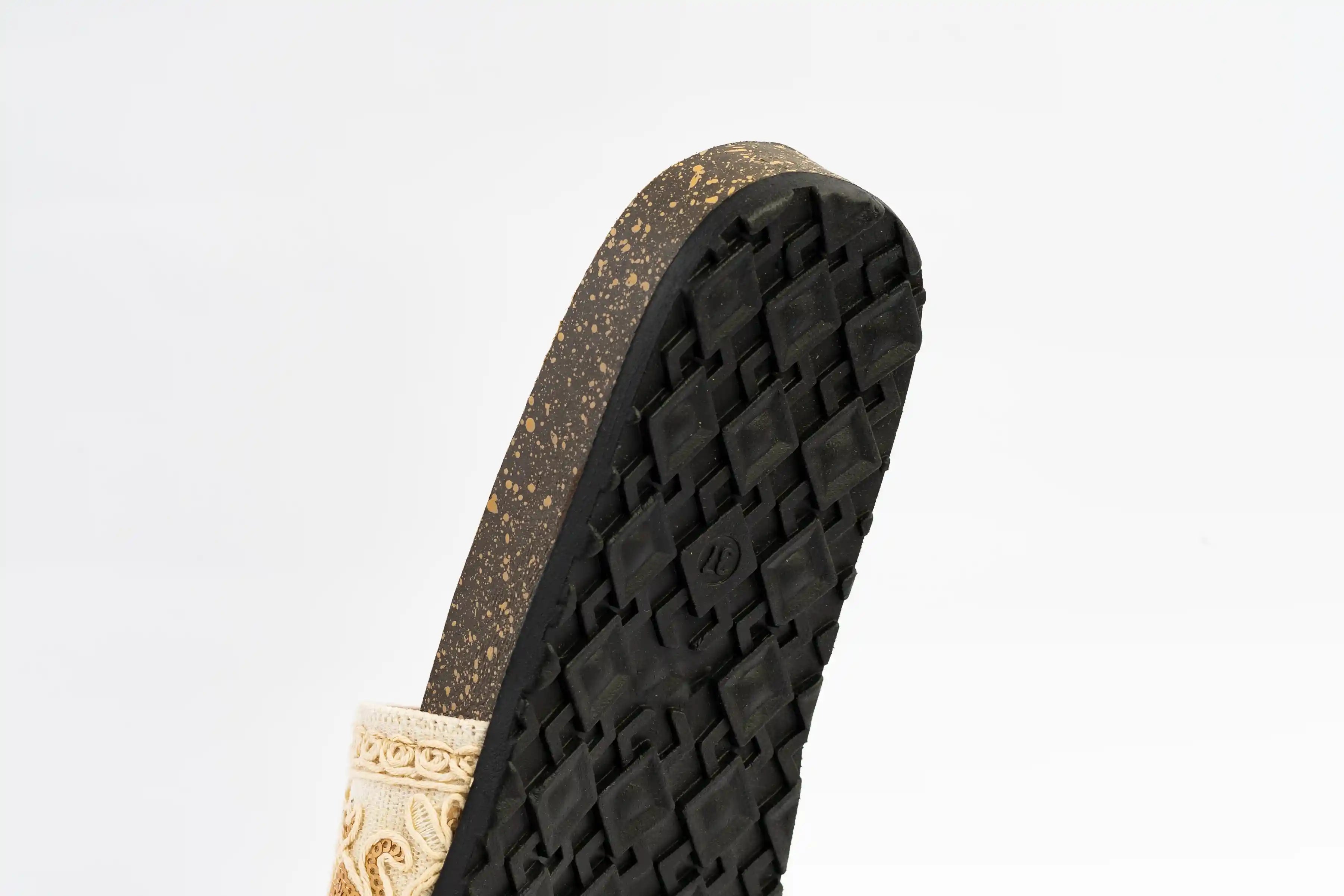 Slipper-Cream Embroidery