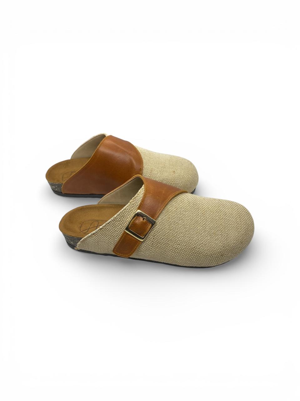 Clogs-Canvas & Cognac