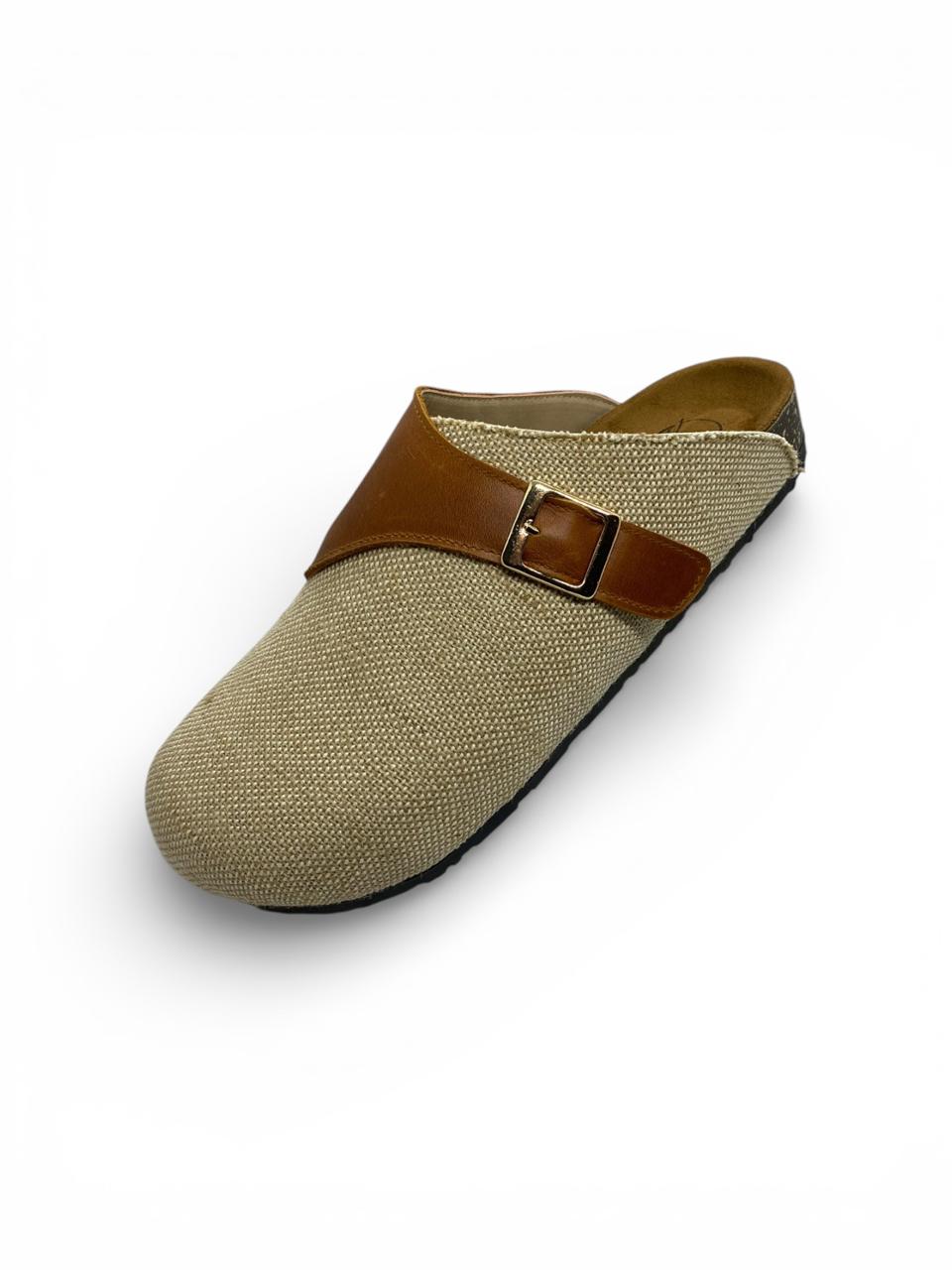 Clogs-Canvas & Cognac