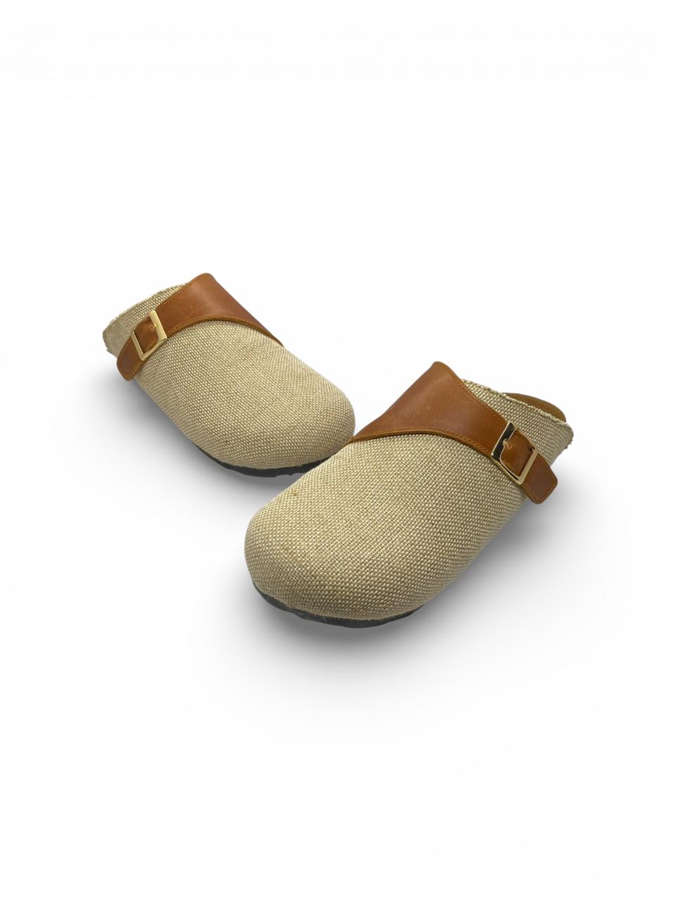 Clogs-Canvas & Cognac